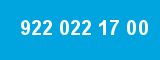 922 022 17 00 922 022 17 00